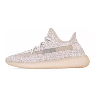 （ของแท้100%）Adidas Yeezy Boost 350 v2 Synth Light Pink อัปเปอร์สะท้อนแสง 3M/ยิปโซฟิล่า