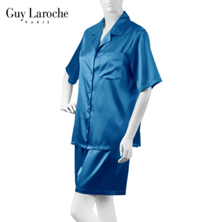 Guy Laroche ชุดนอน  FG3751 ผ้าซาติน ของแท้ เกรดA  (เสื้อ+กางเกงขาสั้น) ผ้าซาติน เกรดพรีเมี่ยม นุ่ม ลื่น  M-L