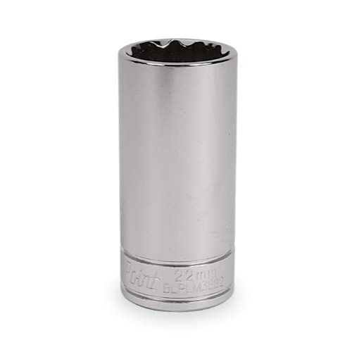 BLUE-POINT NO.BLPLM3822 3/8"Drive Socket Deep 22mm. 12pt.Factory Gear By Gear Garage