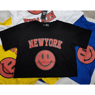 เสื้อยืดครอปNew yorkยิ้มส้มเนื้อผ้าดีใส่สบายส่งจากไทยจัดส่งไวมีบิการเก็บเงินปลายทาง😋😊😁😀🚚🚚