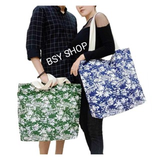 กระเป๋าผ้าแคนวาสใบใหญ่ canvas bag มีซิบเปิด-ปิด มีซับทั้งใบ*งานมีลายทั้ง2ด้าน18×16นิ้ว ฐาน 4.5นิ้ว สายยาว 24.5นิ้ว