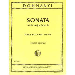 Dohnanyi Sonata B-flat major Op.8 Violoncello-Piano - Erno Dohnanyi (IMC3284)