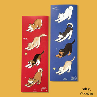 สติกเกอร์ Dogs ขนาด 10.5 x 14.8 ซม.