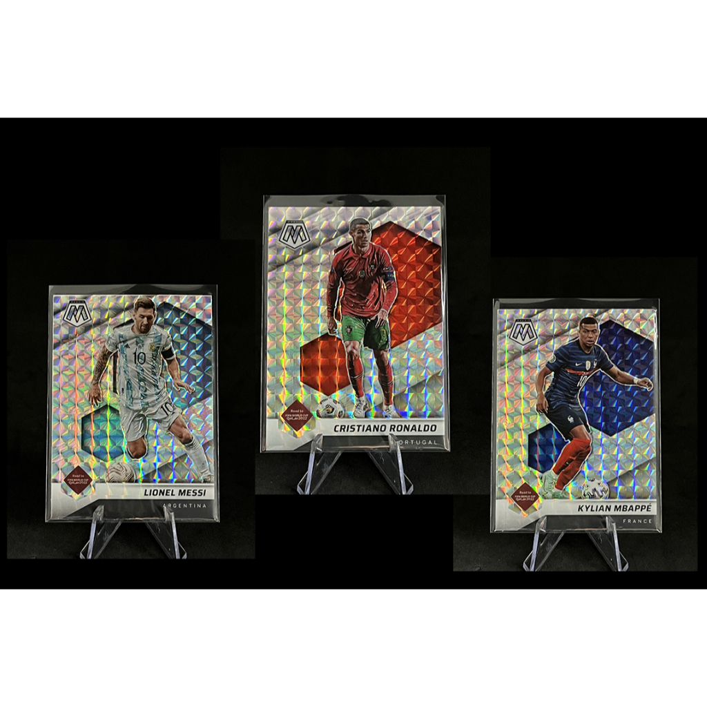 การ์ดฟุตบอล Panini Mosaic Prizm 2021-2122 , Messi , Ronaldo CR7, Mbappe ,etc คละแบบ