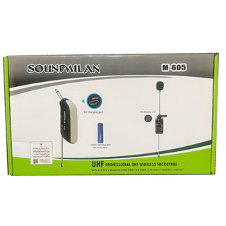 Soundmilan M-605 ไมโครโฟนไร้สาย เหน็บปกเสื้อ คลื่น UHF