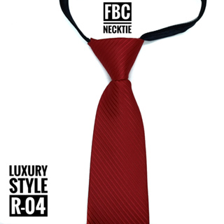 R-04 เนคไทแบบซิป ไม่ต้องผูก Men Zipper Tie Lazy Ties Fashion (FBC BRAND)ทันสมัย เรียบหรู มีสไตล์