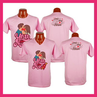 เสื้อยืด วันวาเลนไทน์ Valentine วันแห่งความรัก เสื้อสีชมพู คู่รัก เนื้อผ้า Cotton ท้ 100%