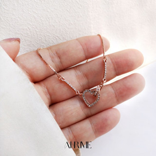 ER004 สร้อยข้อมือหัวใจแต่งเพชร ลูกคุณสุดๆ✨ahrime.bkk