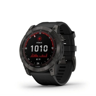 fēnix 7X Sapphire Solar Carbon Gray DLC Titanium with Silicone Band