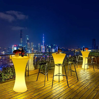 โต๊ะบาร์ สูง110cm Bar table LED โมเดิร์นสวย กันน้ำ -สินค้ามีพร้อมส่ง-