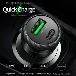 หัวชาร์จในรถ Mcdodo 38W USB + Type-C PD Quick Charge 3.0 Car Charger Fast Charger For ios Androids ชาร์จเร็ว ปลอดภัย