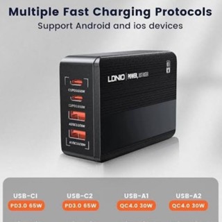 LDNIO Desktop Super Charging 100W GAN Technology อแดปเตอร์  100W ระบบชาร์จเร็ว PD+QC3.0