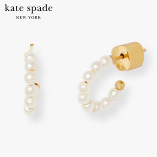 KATE SPADE NEW YORK TINY TWINKLES MINI PEARL HUGGIES  WBR00026 ต่างหู / ต่างหูห้อย