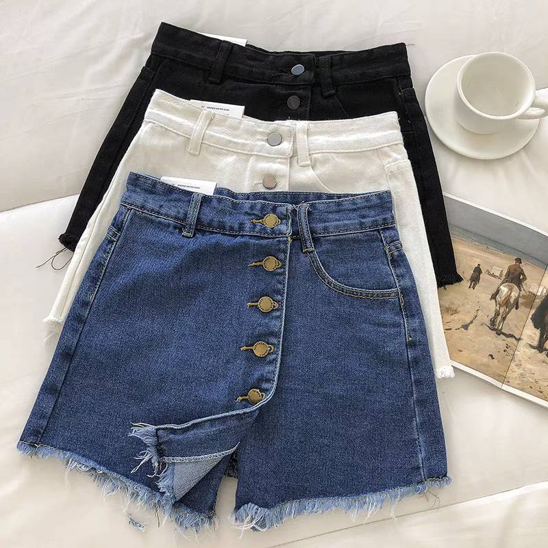 Skorts 129 บาท ✨ พร้อมส่ง ⚜ กางเกงกระโปรงยีนส์แฟชั่น เอวสูง แบบใหม่ ทรงสวย สไตล์เกาหลี  ✨ #2036 Women Clothes