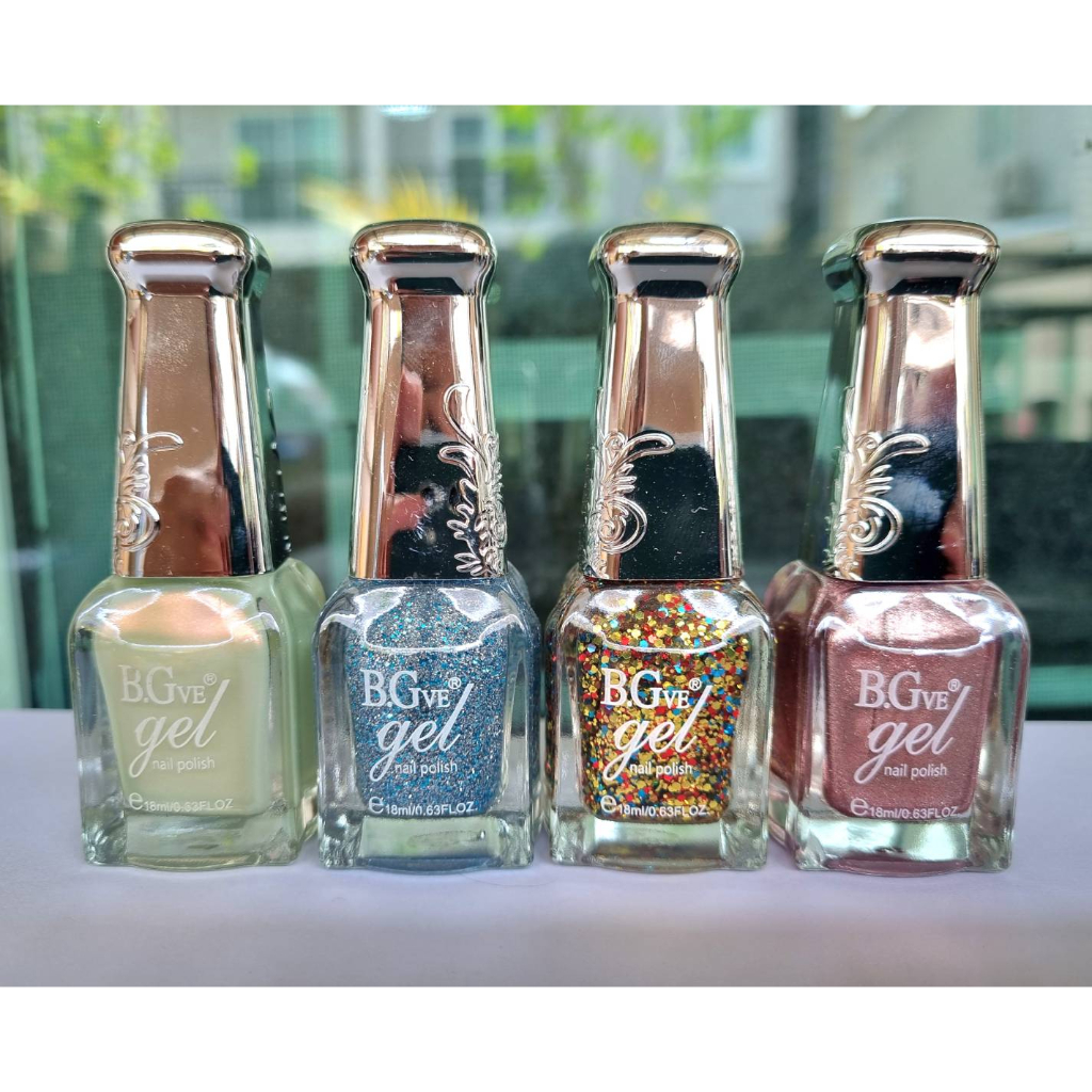 รุ่นใหม่ ยาทาเล็บกึ่งเจล รุ่น gel BG แห้งไว สีชัดสวยแน่น ล้างออกง่ายด้วยนำ้ยาล้างเล็บปกติ ไม่ต้องใช้เครื่องอบ