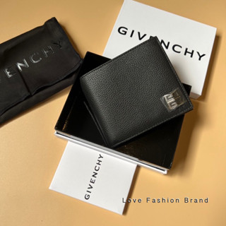 👑ผ่อน0%~แท้100%👑 กระเป๋าสตางค์ ใบสั้น สีดำ New Givenchy wallet