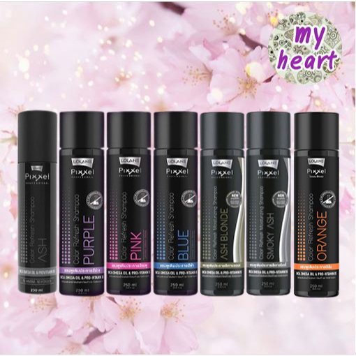 LOLANE Pixxel Color Refresh Shampoo Ash/Purple/Blue/Pink/SmokyAsh/AshBlonde/Orange/MilkTea/Green/Brown/AshPurple 250 ml