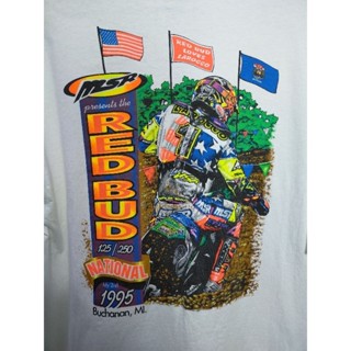 เสื้อยืด มือสอง วินเทจ ลายรถ ตะเข็บเดี่ยวบน-ล่าง อก 48 ยาว 32