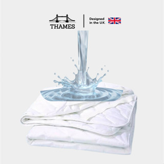 Thames ผ้ารองกันเปื้อน ที่นอน กันน้ำ100% ส่งตรงจากโรงงาน ผ้าปูรอง สําหรับฟูกหนา10-14นิ้ว mattress protector 5ฟุต 6ฟุต