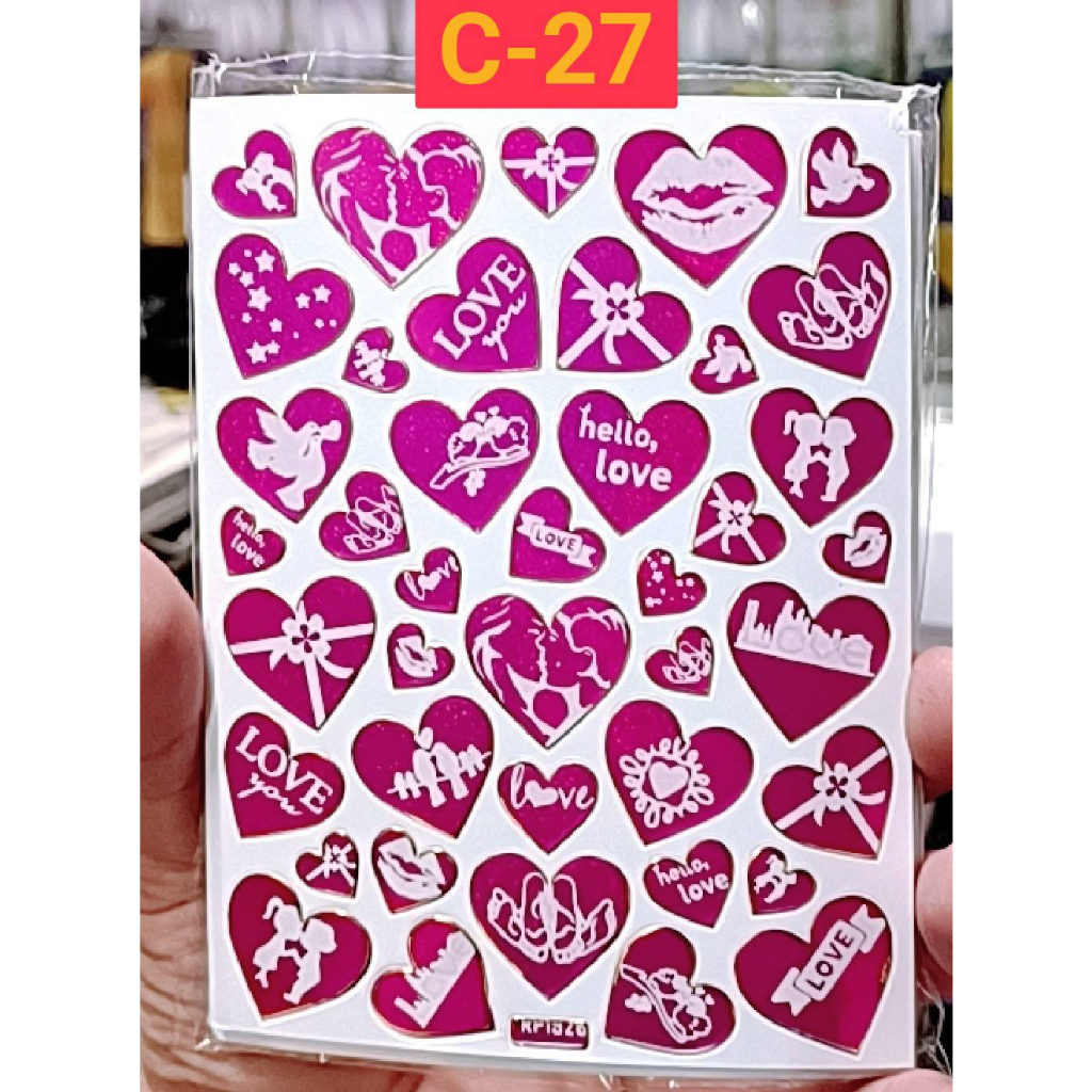 สติ๊กเกอร์หัวใจวาเลนไทน์ (แพ็ค10ชิ้น)พร้อมส่งจากไทย เก็บเงินปลายทางได้ - รูปที่ 6