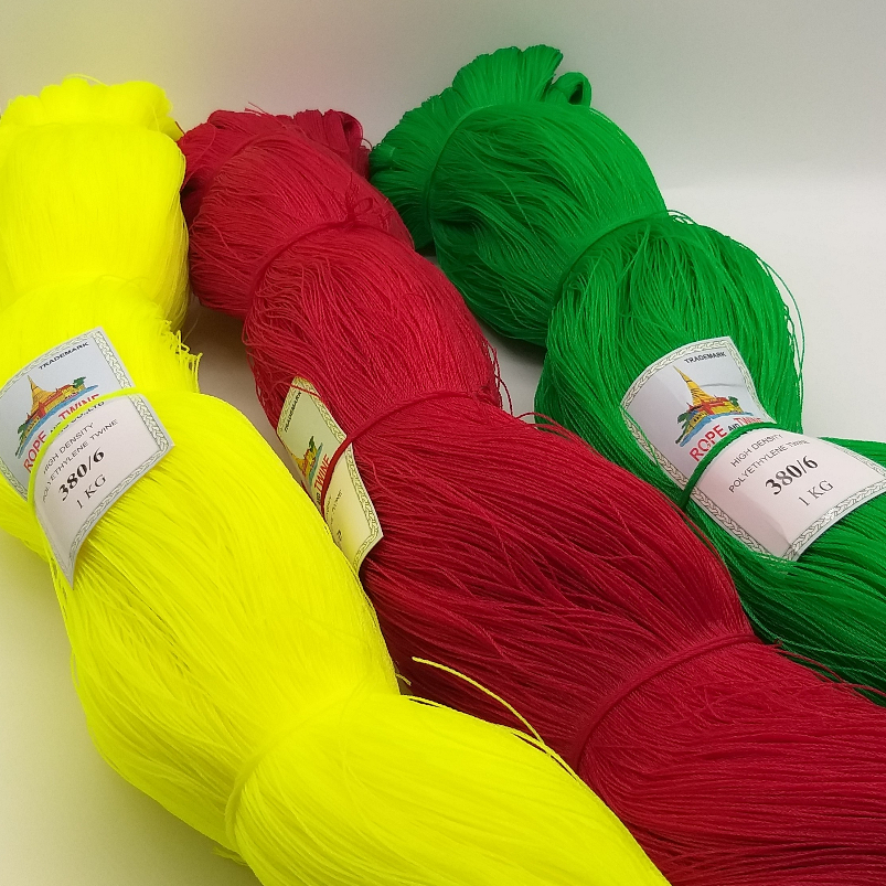 ด้ายโปลีสี 380/6(แบบเข็ด) ขนาด0.7mm (ตราเจดีย์) หลากสี - รูปที่ 6