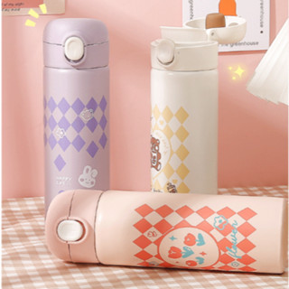 ขวดน้ำแบบดูดมีหลอดในตัว เก๊บอุณหภูมิ แข็งแรง สีสวยน่ารัก {จัดส่งด่วน 24 ชม.}