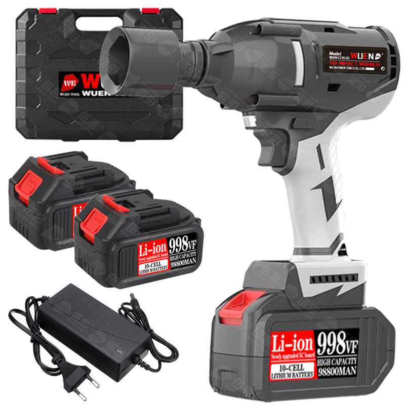 จัดส่งในพื้นที่   998VF ประแจผลกระทบไร้สาย 1800Nm Wrench แรงบิด มอเตอร์แบบไม่มีแปรง ประแจผลกระทบไฟฟ้