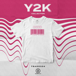 เสื้อยืด พิมพ์ลาย Barcode Y2K Collection สีขาว รหัส TSA00334 #เสื้อ #เสื้อยืด