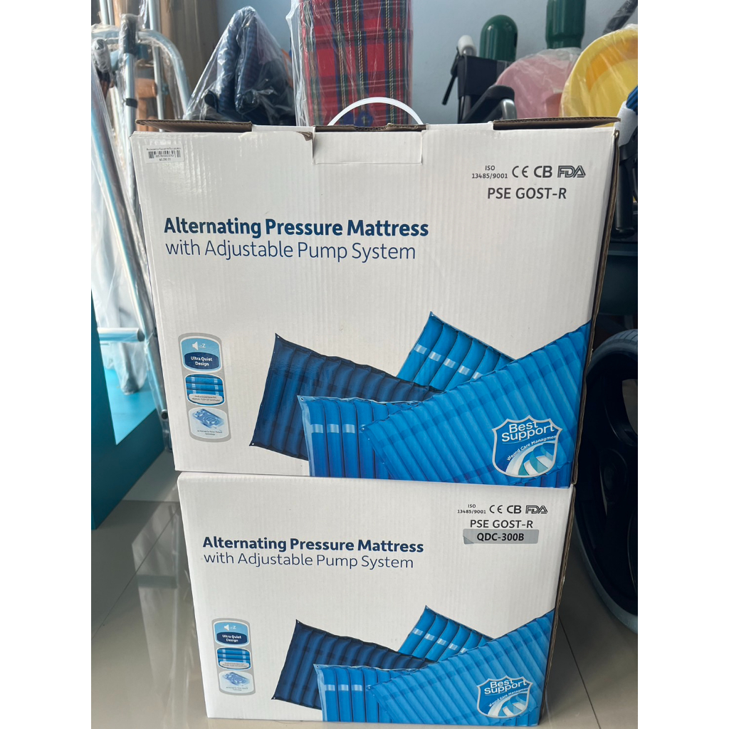 Alternating Pressure Ma ที่นอนลมป้องกันแผลกดทับ มี อย.(QDC300B)(เครื่องปั้ม)(ที่คุมเตียง 1 ผืน)(แถมล