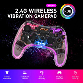 JOYSTICK WIRELESS OKER W-309 WIRELESS 2.4G VIBRATION GAMEPAD