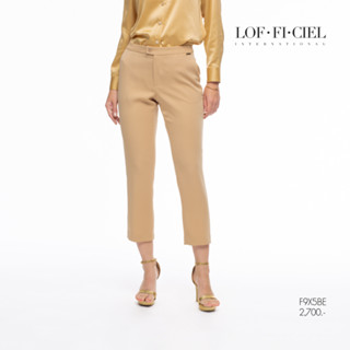 Lofficiel Runway Pants ลอฟฟิเซียล กางเกงเนื้อผ้าJubeli ทรงรันเวย์ สีเบจ (F9X5BE)