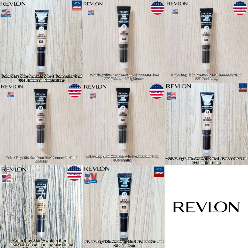 Revlon® ColorStay Skin Awaken 5-in-1 Concealer 8 ml เรฟลอน คอนซีลเลอร์ 24 HRS, Caffeine & Vitamin C