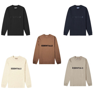 ESSENTIALS FRONT LOGO L/S TEE