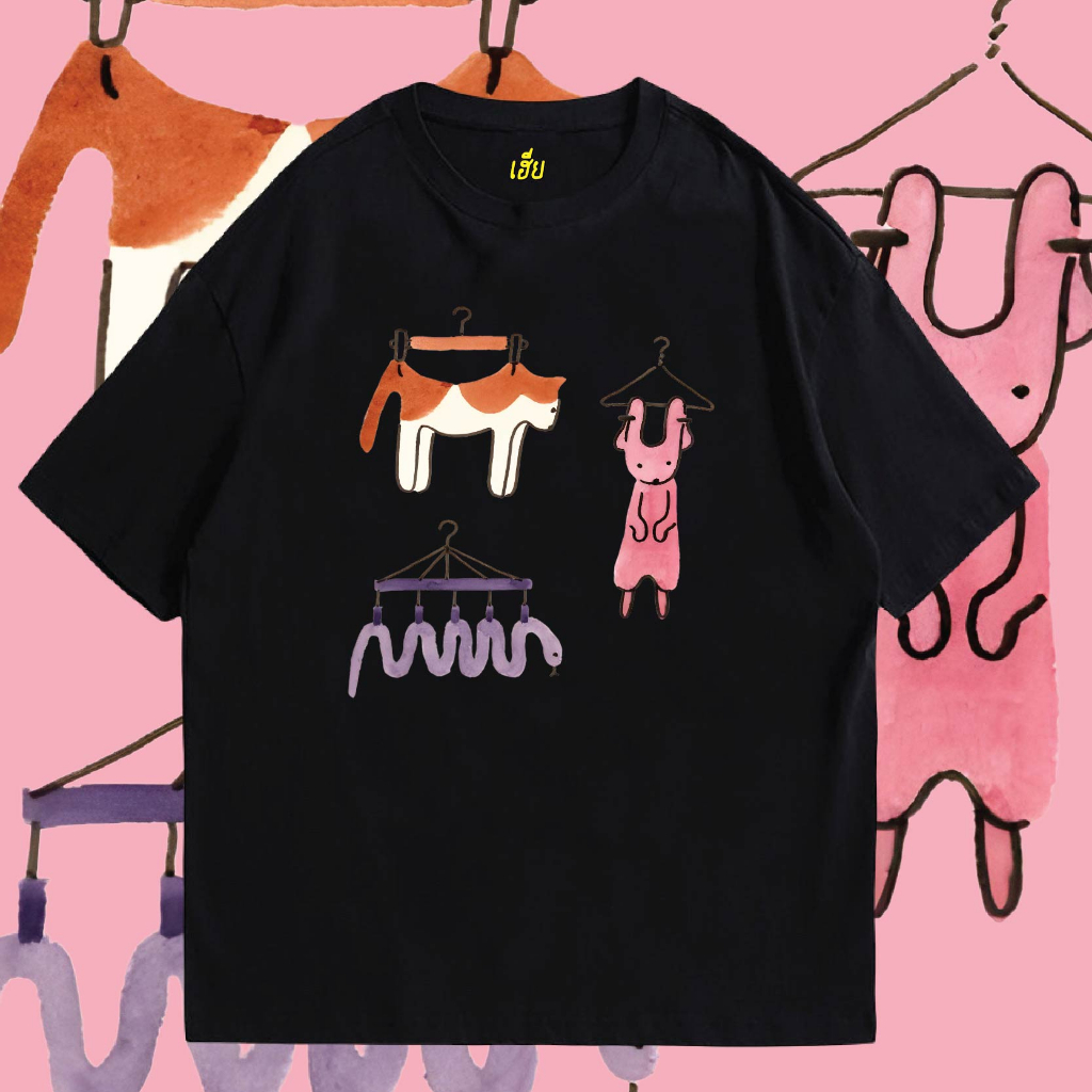( เสื้อเฮีย ) เสื้อ ไม้แขวนน้อน ผ้า Cotton 100 % ผ้าSOFT ใส่สบาย
