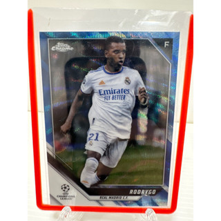 2021-22 Topps Chrome UEFA Champions League Soccer Cards Real Madrid Rodrygo/75