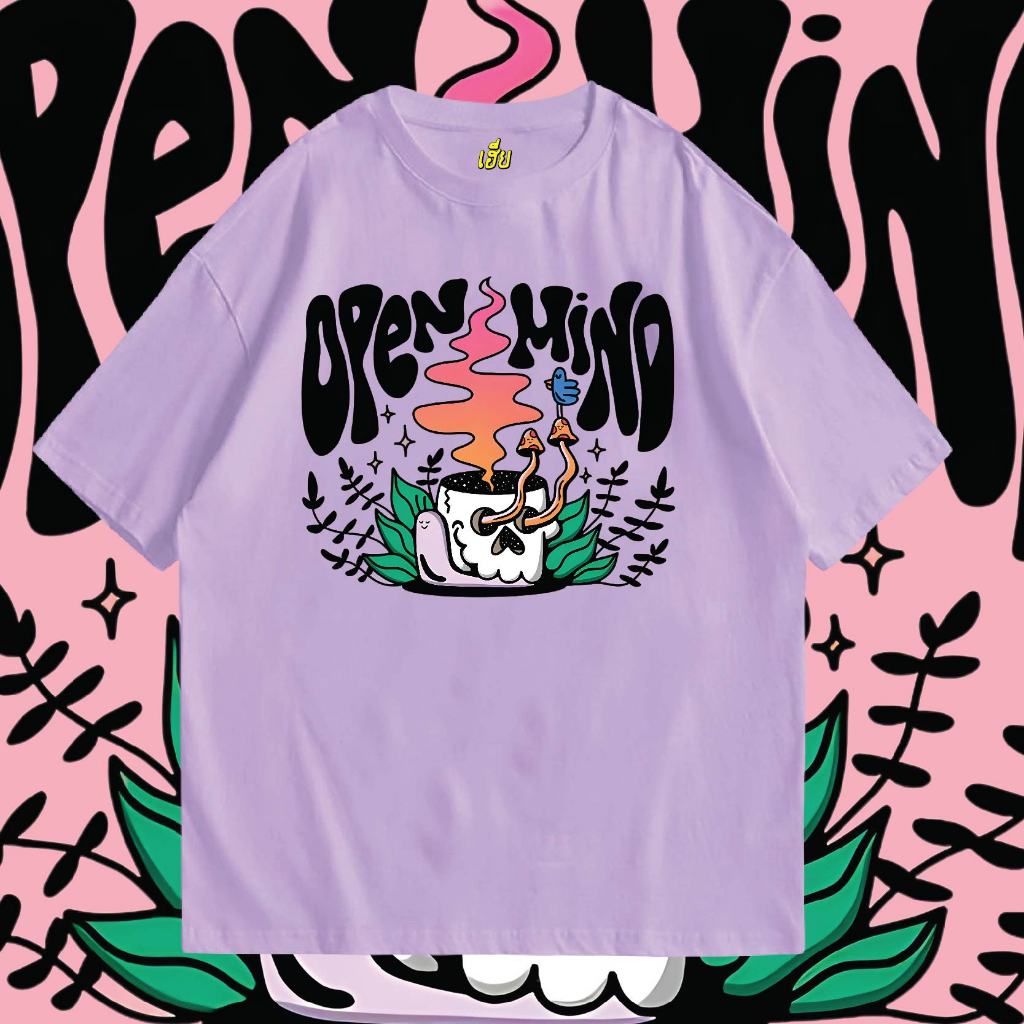 ( เสื้อเฮีย ) เสื้อ Openmind pixel ผ้า Cotton 100 % ผ้าSOFT ใส่สบาย