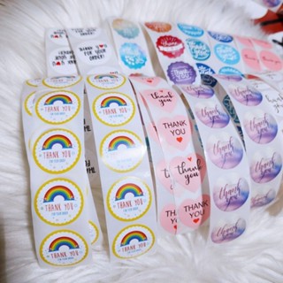 สติกเกอร์ Thank you แบ่งขาย 100 ดวง 10 บาท *สุ่มลายนะคะ*