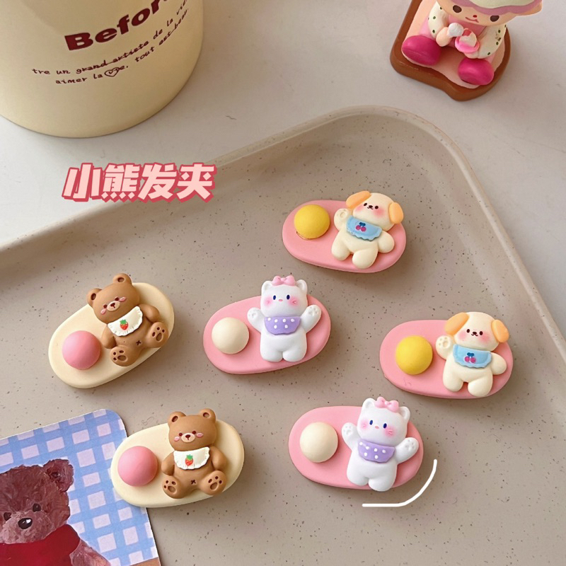 Cute 074 กิ๊บติดผม กิ๊บหนีบผมหมา หมี แมว ราคา/ชิ้น