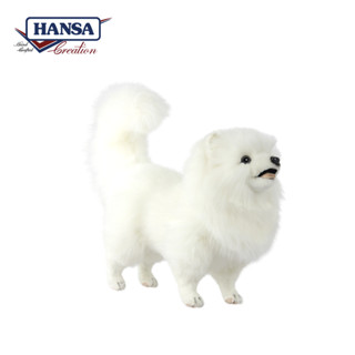 7324 Pomeranian Dog White - ตุ๊กตาหมาปอมเมอเรเนี่ยน