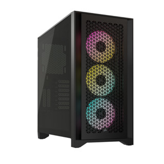 Corsair iCUE 4000D RGB Airflow Black ATX Mid-Tower Case With 3xAF120 RGB Elite Fan