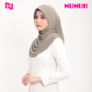 NUNUH CLASSIC.FN-N ผ้าคลุมฮีญาบแบบสำเร็จคลาสสิค สีพื้น ทรงฟองน้ำตาราง