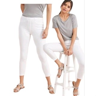 NX : white Crop Jersey denim legging เล็กกิ้งยีนส์ขาว