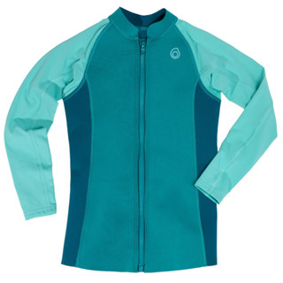 เสื้อดำน้ำเด็ก เสื้อนีโอพรีนแขนยาวเด็ก SUBEA Kids’ Long-Sleeved Neoprene Top 500 Turquoise