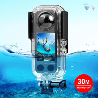 PULUZ for Insta360 X3 30m Underwater Waterproof Diving Housing Case Cover for Insta360 X3 Panoramic Camera Accessories