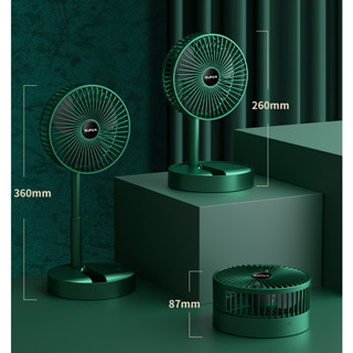 COMELY พัดลมตั้งโต๊ะ แบบพกพาพัดลม ปรับความแรงได้ 3 ระดับ ลมแรง พับเก็บได้