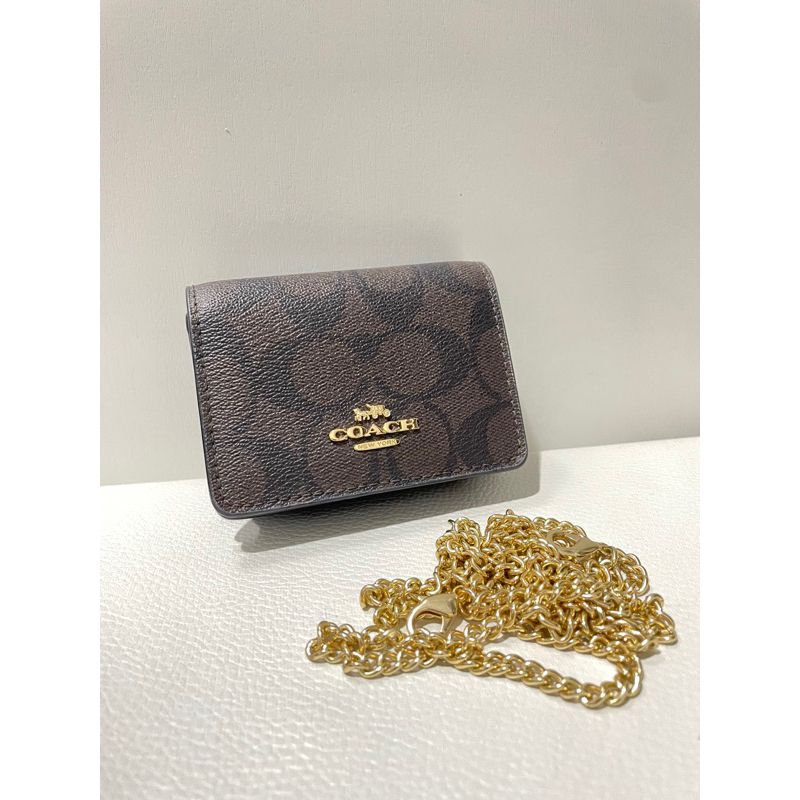 ✨ ส่งต่อกระเป๋าตังค์ coach ของแท้ 💢 งาน outlet จาก อเมริกา 💵 พร้อมสายโซ่ crossbody ⚡️⚡️จากร้าน Gjysh