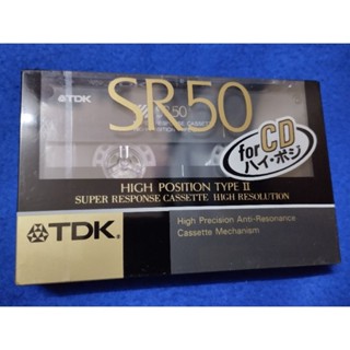 เทปเปล่าโครเมี่ยมซีลในห่อ TDK SR50 High Position Type II 50 นาที