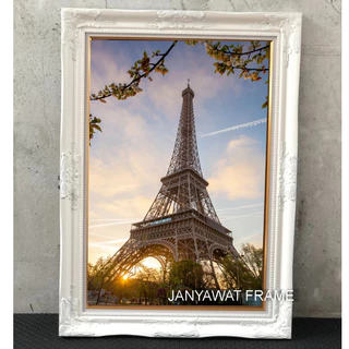 กรอบรูปหลุยส์ สีทอง สีขาวใส่ภาพขนาด 16x20 นิ้ว, 15x21 นิ้ว,16x24 นิ้ว, 20x24นิ้ว, 20x30นิ้ว,พร้อมกระจก สริงแขวนผนัง