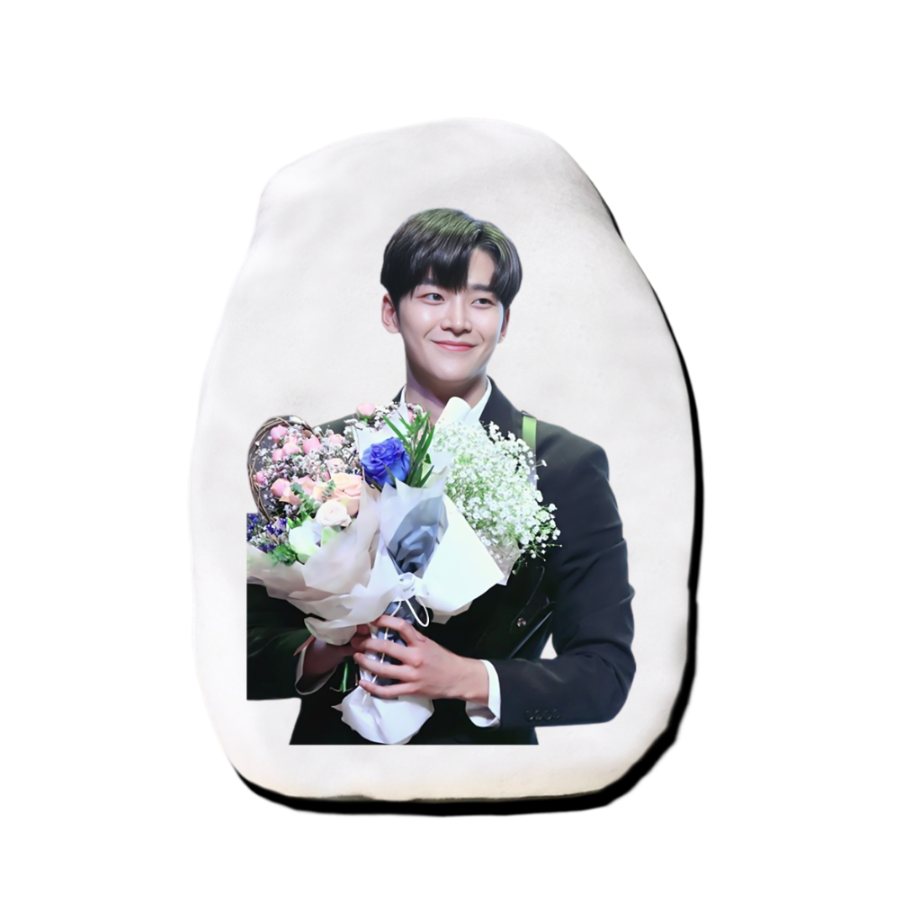 หมอนตุ๊กตาไดคัท รูปคน สั่งทำ ไอดอล ดารา น้กร้อง สินค้าแฟนเมด เกาหลี ถือดอกไม้ โรอุน Rowoon