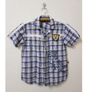 เสื้อเชิ๊ตเด็กลายสก๊อต รอบอก 37 นิ้ว มือสอง